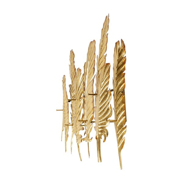 Kuldset värvi metallist seinakinnitus, laius 86 cm Leaf - Kare Design-image-1