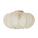Kreemikas laelamp tekstiilvarjuga ø 40 cm Plumalia - Light & Living
