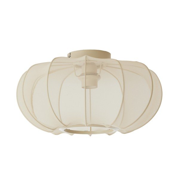 Kreemikas laelamp tekstiilvarjuga ø 40 cm Plumalia - Light & Living