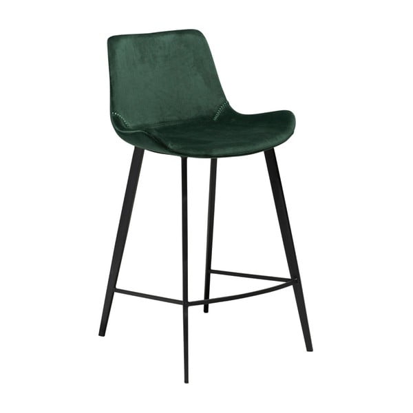 Tmavě zelená barová židle DAN–FORM Denmark Hype Velvet