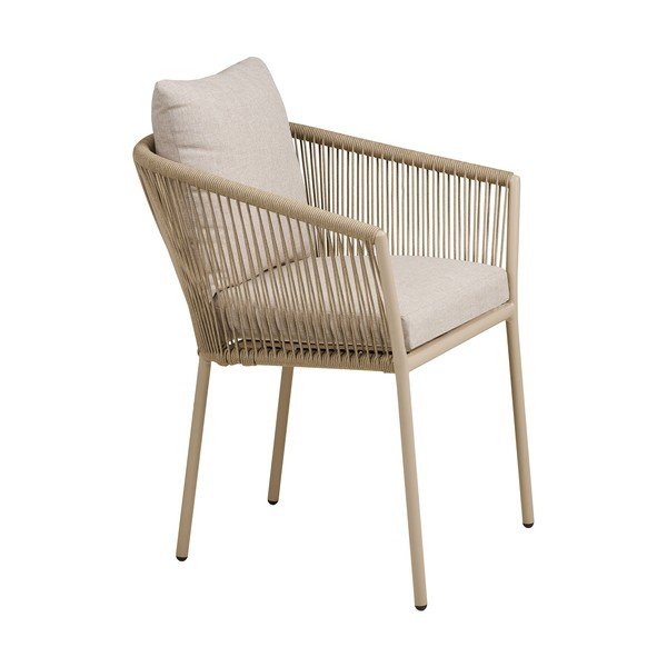 Beež metallist-polsterdatud aiatool Salerno - House Nordic-image-3