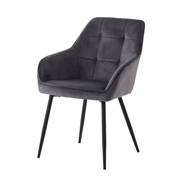 Hallid käetugedega sametist söögitoolid 2tk komplektis Nolan Square - Unique Furniture-image-3