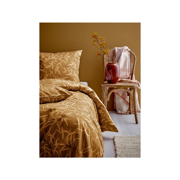 Kollane puuvillane üheinimesevoodipesu Golden, 140 x 200 cm Breeze - Södahl-image-1