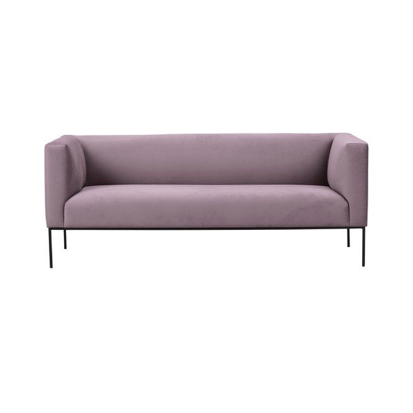Půdrově růžová sametová pohovka Windsor & Co Sofas Neptune, 195 cm