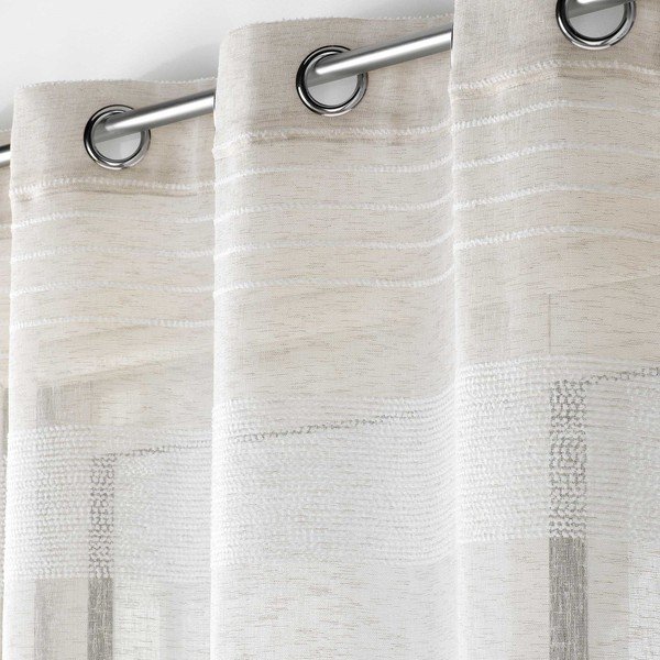 Beež kardin 140x280 cm Janice - douceur d'intérieur-image-1