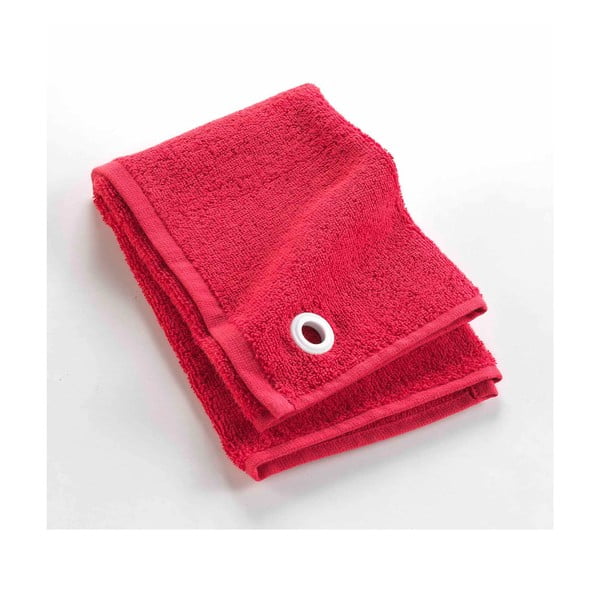 Punane frotee-puuvillane rätik 50x50 cm Cuistot - douceur d'intérieur