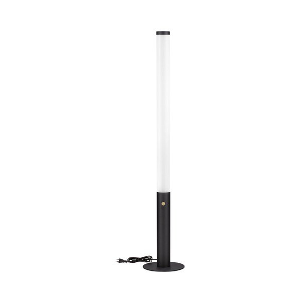 Mattmust terasest hämardatav LED-põrandalamp akrüülklaasist varjuga (kõrgus 141 cm) Glaze - Nova Luce