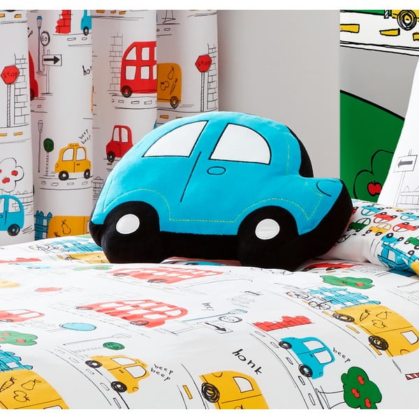 Sinine ja punane autode motiiviga lastepadi , 42 x 30 cm Transport - Catherine Lansfield-image-1