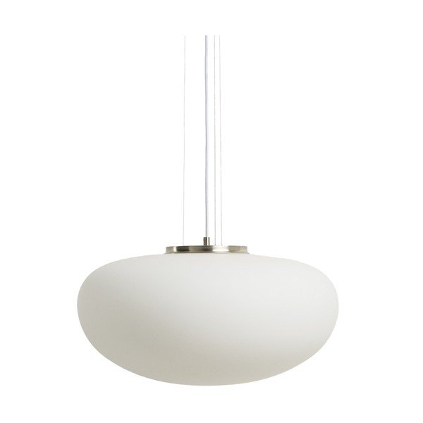 Valge ripplamp klaasist varjuga, ø 50 cm Ardali - Kave Home