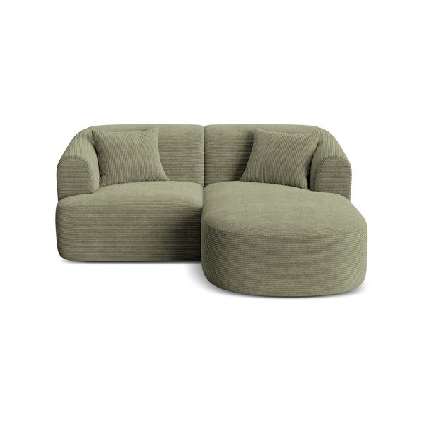 Roheline velvetist nurgadiivan (parem nurk/diivanvoodiga) Campi - Cosmopolitan Design