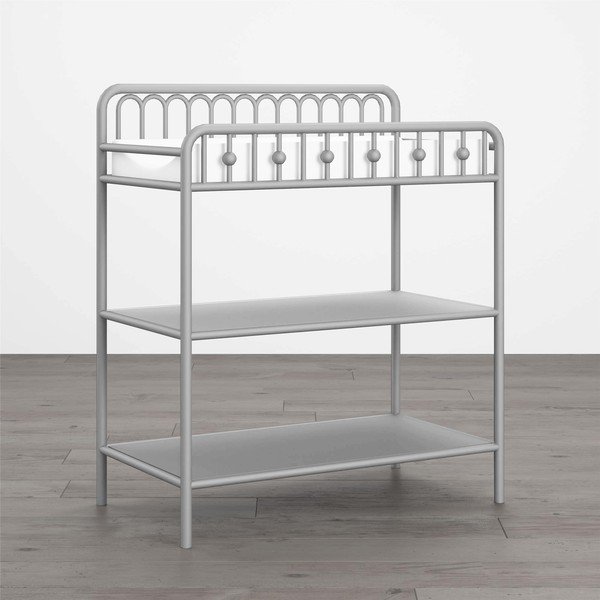 Helehall metallist kõrge laste kummut mähkimislauaga 87x102 cm Monarch Hill – Støraa-image-1