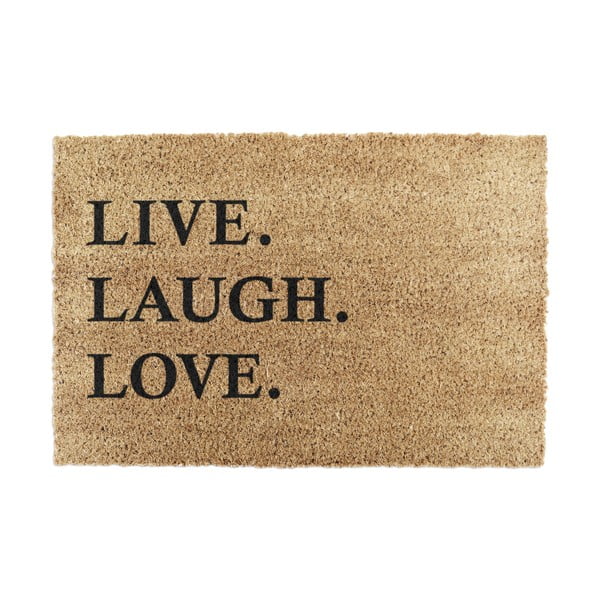 Kookoskiududest matt 40x60cm Live Laught Love - Artsy Doormats