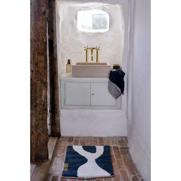 Tumehall/beež puuvillane vaip 50x80 cm Figura - Mette Ditmer Denmark-image-1