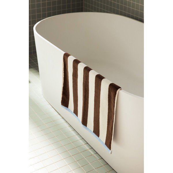 Pruun/kreemikas tekstiilist vannitoamatt 50x80 cm Gobo - noo.ma-image-1