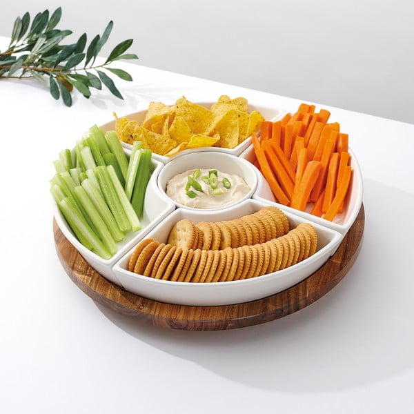 Valge keraamiline serveerimistaldrik 35x35 cm Essentials - Ladelle-image-1