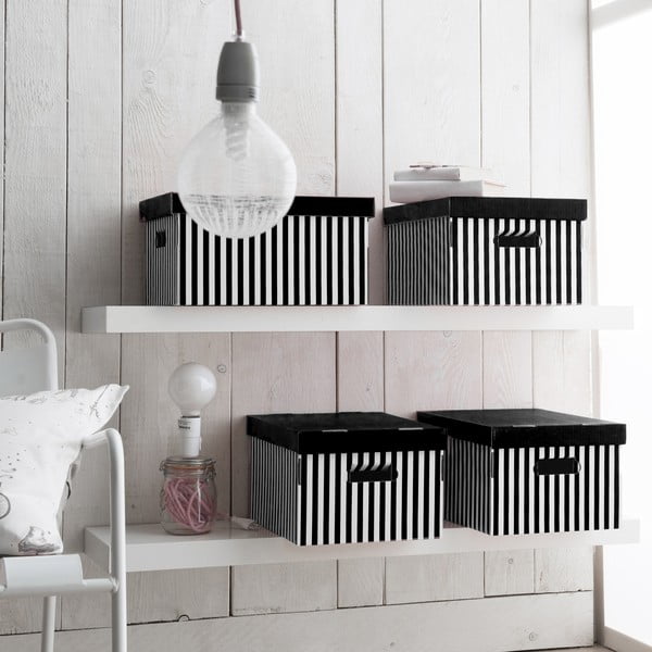 Kaanega papist hoiukarbid 2tk komplektis Stripes - Compactor-image-1