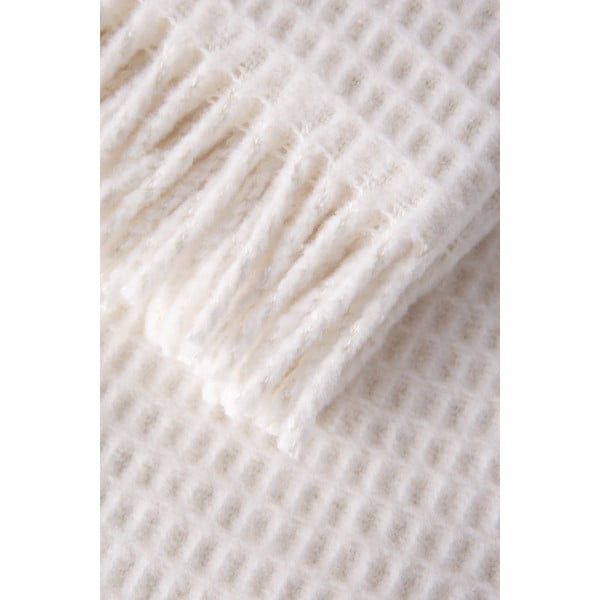 Kreemjas ruuduline vahvelmustriga , 140 x 180 cm Waffel - Euromant-image-2