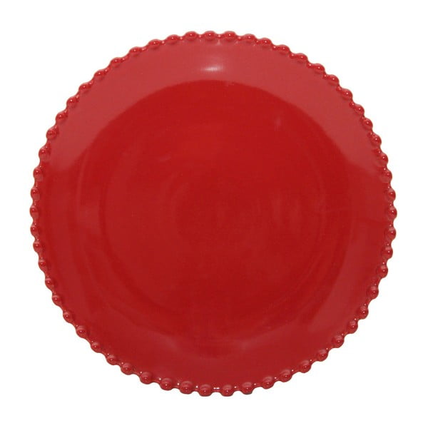 Rubínově červený kameninový dezertní talíř Costa Nova Pearl, ⌀ 22 cm