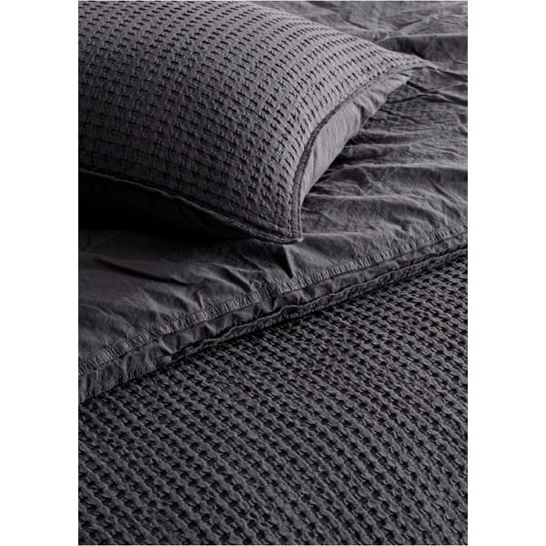 Antratsiitne Renforcé puuvillast pikendatud voodipesu kaheinimesevoodile 240x220 cm Waffle Striped - Mila Home Luxury-image-1