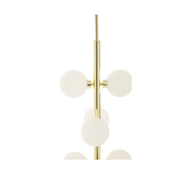 Valge/kuldse värvi metallist ripplamp klaasist varjuga, ø 27 cm Trieste - Premier Housewares-image-4