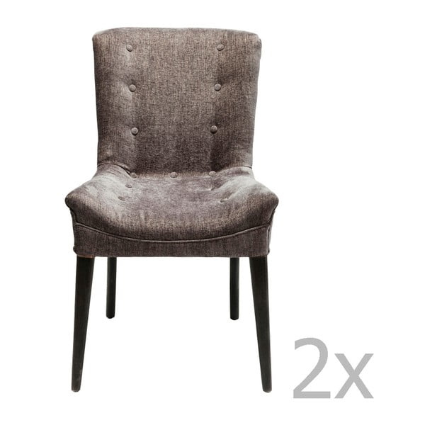 Sada 2 tmavě šedých jídelních židlí Kare Design Stay