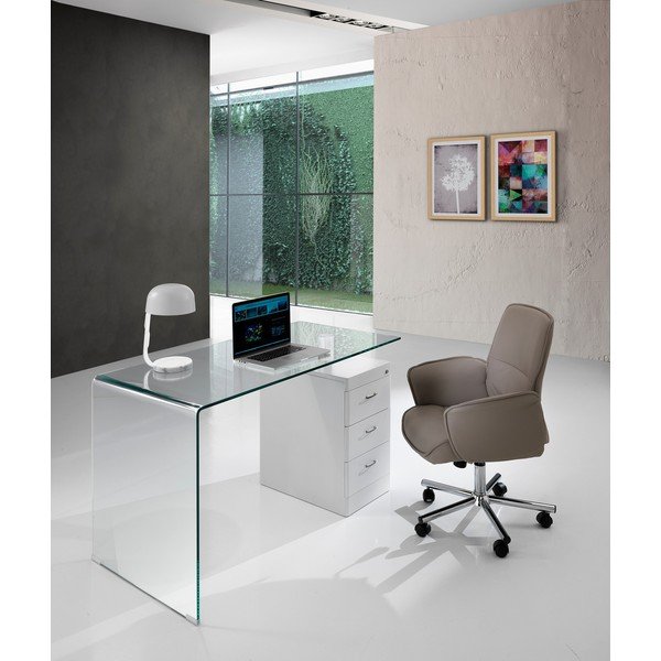 Klaasist töölaud 65x125 cm Bow - Tomasucci-image-4