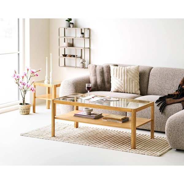 Klaasist pealispinnaga diivanilaud 60x110 cm Lourmarin - House Nordic-image-1