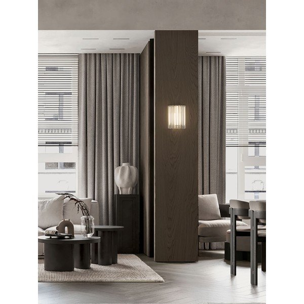 Messingist värvi klaasist LED-seinavalgusti Nol - Nova Luce-image-1