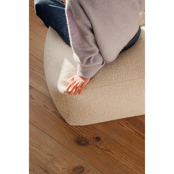 Bouclé kangast beež pouf Keno - noo.ma-image-4