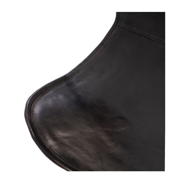 Mustast nahast liblikas tugitool Farfalla - sømcasa-image-1