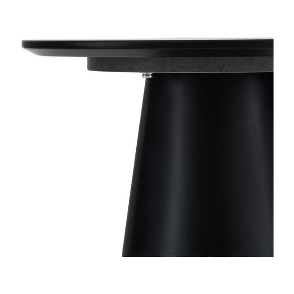 Helehall-must marmoridekooriga diivanilaud ø 45 cm Tango - Furnhouse-image-3