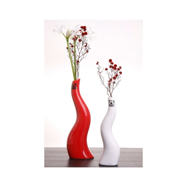 Váza Cele 23 cm, červená