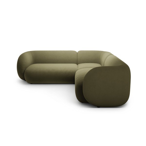 Roheline sametist nurgadiivan Kate - Micadoni-image-1