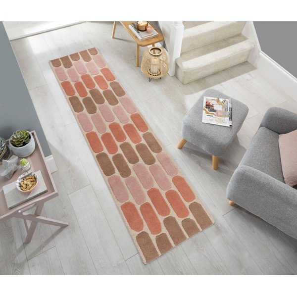 Oranž villane vaibajooksja 60x230 cm Fossil - Flair Rugs-image-4