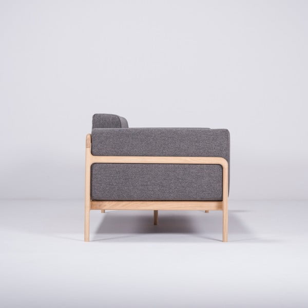 Tumehall diivan täispuidust tammepuidust , 210 cm Fawn - Gazzda-image-2