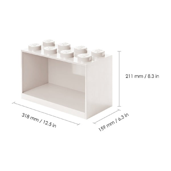 Komplekt 2 punast laste seinariiulit Brick - LEGO®-image-2