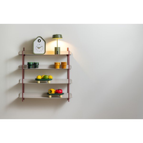 Burgundiapunane/hall astmeline metallriiul 60 cm Reina Cuatro - PT LIVING-image-1