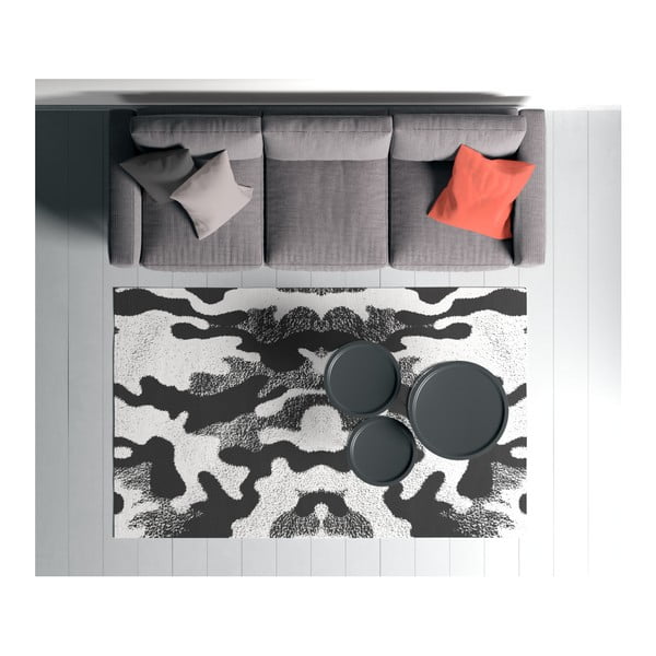 Černo-bílý koberec Oyo home Suzzo BW, 80 x 150 cm