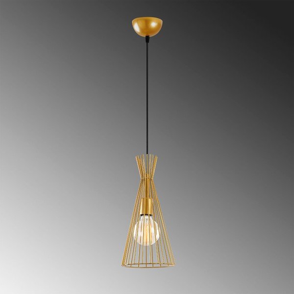 Kuldne rippvalgusti metallist varjuga ø 20 cm Mezopotamya - Opviq lights-image-4