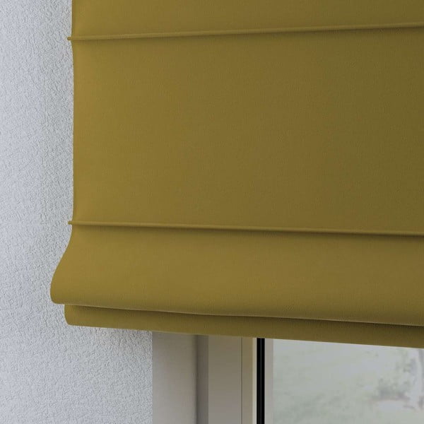 Kollane Rooma ruloo 170x160 cm Posh Velvet - Yellow Tipi-image-4