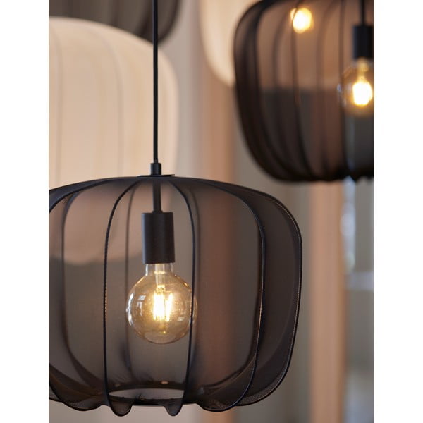 Must rippvalgusti tekstiilist varjuga ø 40 cm Plumeria - Light & Living-image-3