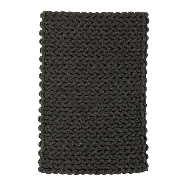 Vlněný koberec Helix Charcoal, 120x170 cm