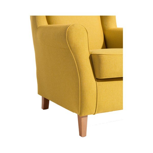 Žluté křeslo ušák Max Winzer Lorris Yellow-image-1