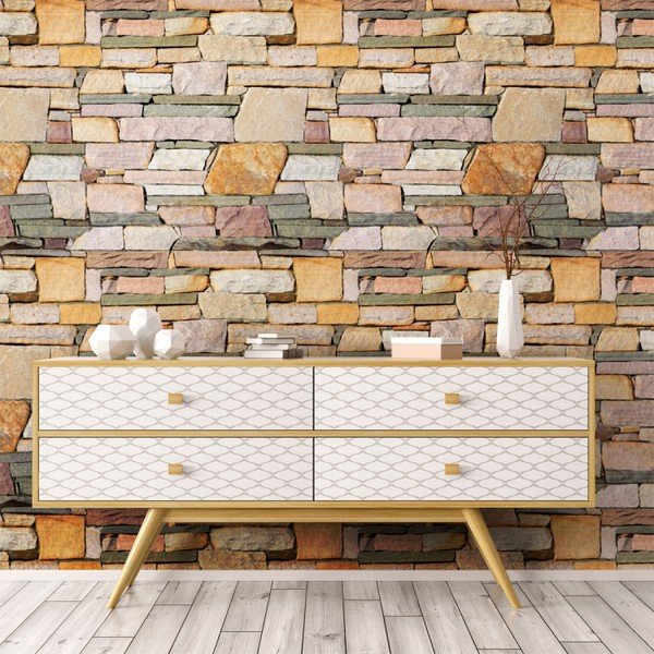 Nástěnná samolepka Ambiance Wall Materials Stones from The Esterel, 40 x 40 cm-image-3