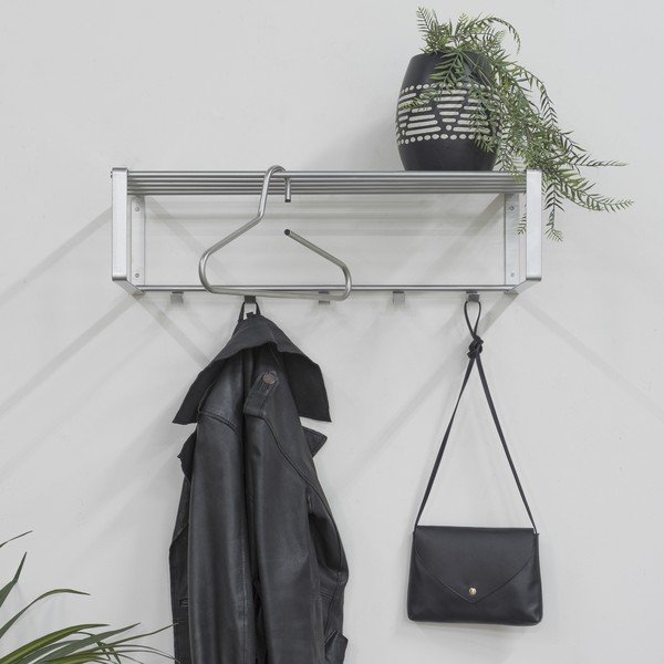 Hõbedane metallist seinanagi riiuliga Rex - Spinder Design-image-1