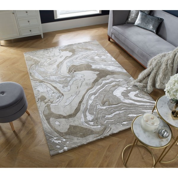Beež vaip 120x170 cm Marbled - Flair Rugs-image-1