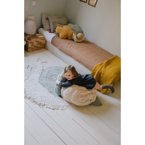 Hall pestav käsitsi kootud puuvillane laste vaip 100x120 cm Snail - Lorena Canals-image-3