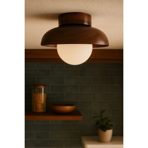 Pruun laelamp klaasist varjuga, ø 24 cm Elsa - Opviq lights-image-1