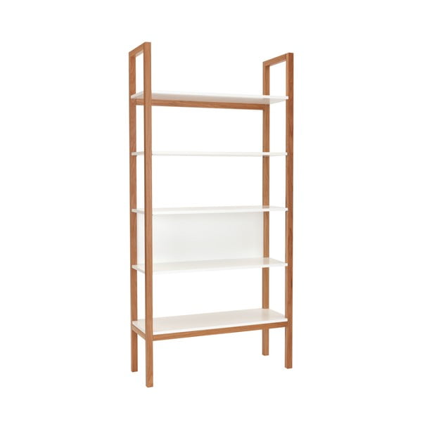 Valge tamme raamaturiiul 90x185 cm Farringdon - Woodman-image-1