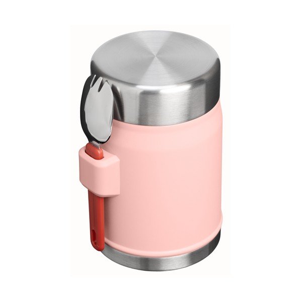 Virsikuvärvi roostevabast terasest toidutermos 400 ml Legendary Food Jar + Spork Peach Rose - Stanley-image-3